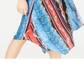 Vestido midi com estampa de ombro vazado e decote em V da INC International Concepts, tamanho 8, azul