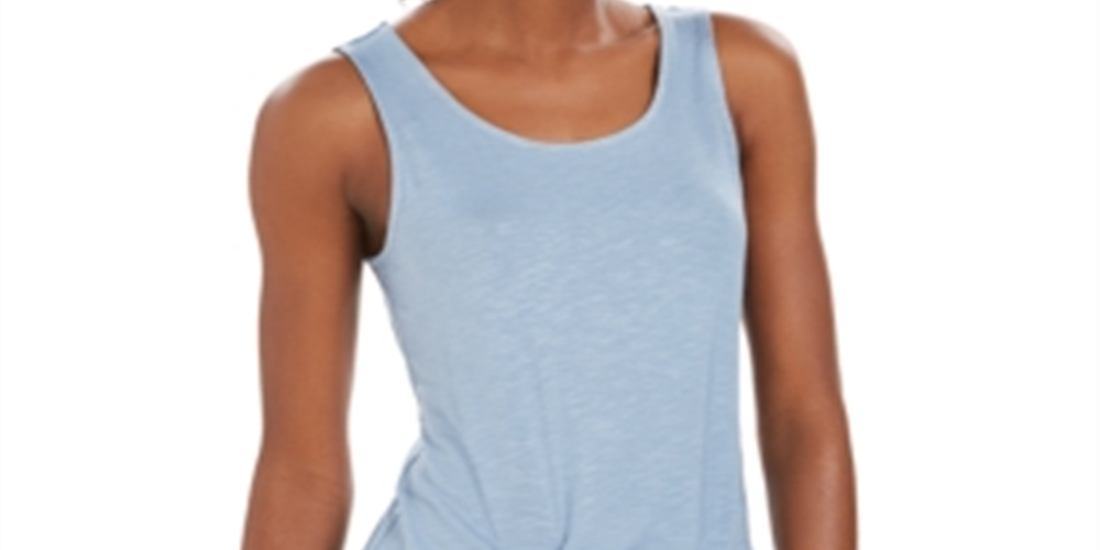 Blusa sem mangas com amarração frontal feminina Style &amp; Co, azul, tamanho XX-G