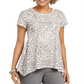 Blusa feminina com estampa de leopardo Style &amp; Co, marrom, tamanho médio