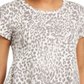 Blusa feminina com estampa de leopardo Style &amp; Co, marrom, tamanho médio