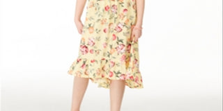 Vestido estampado floral Mommy &amp; Me da Charter Club Big Girl, amarelo, tamanho extragrande