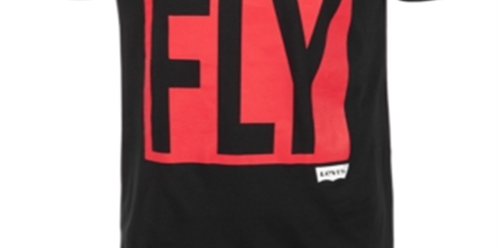 Camiseta Levi's Button Your Fly Masculina Preta Tamanho Médio
