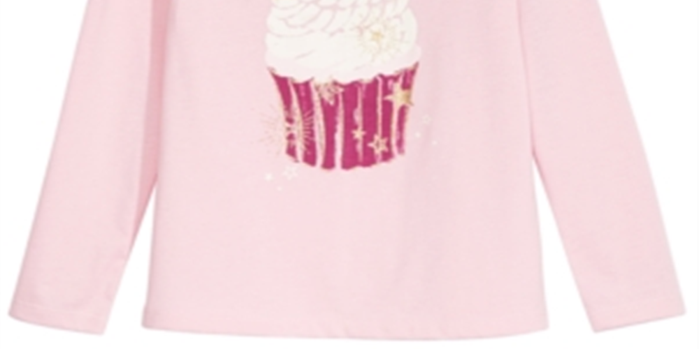 Camiseta infantil Epic Threads para meninas com estampa de cupcake, rosa, tamanho 4T