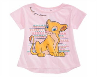 Camiseta infantil feminina Disney Nala Lioness rosa tamanho 2T