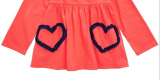 Túnica de algodão com babados First Impressions para bebês meninas, tamanho laranja, 3 a 6 meses