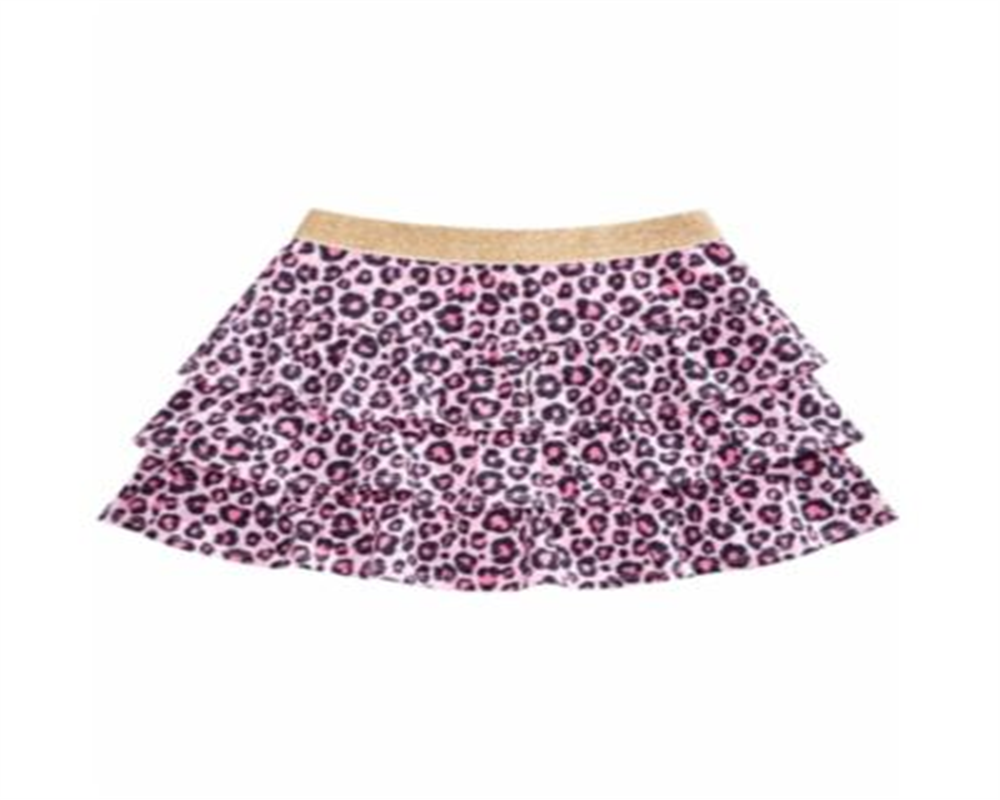 Saia em camadas com estampa de chita da Epic Threads para meninas, rosa, tamanho 6