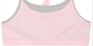 Ideology Big Girl's Mesh Layered Look Sports Bra Pink Size Large