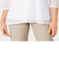 Jm Collection Top Feminino Petite Overlay com Colar Branco Brilhante Tamanho Petite XL