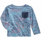 Camiseta estampada de dinossauro First Impressions Baby Boy Azul Tamanho 6-9 meses