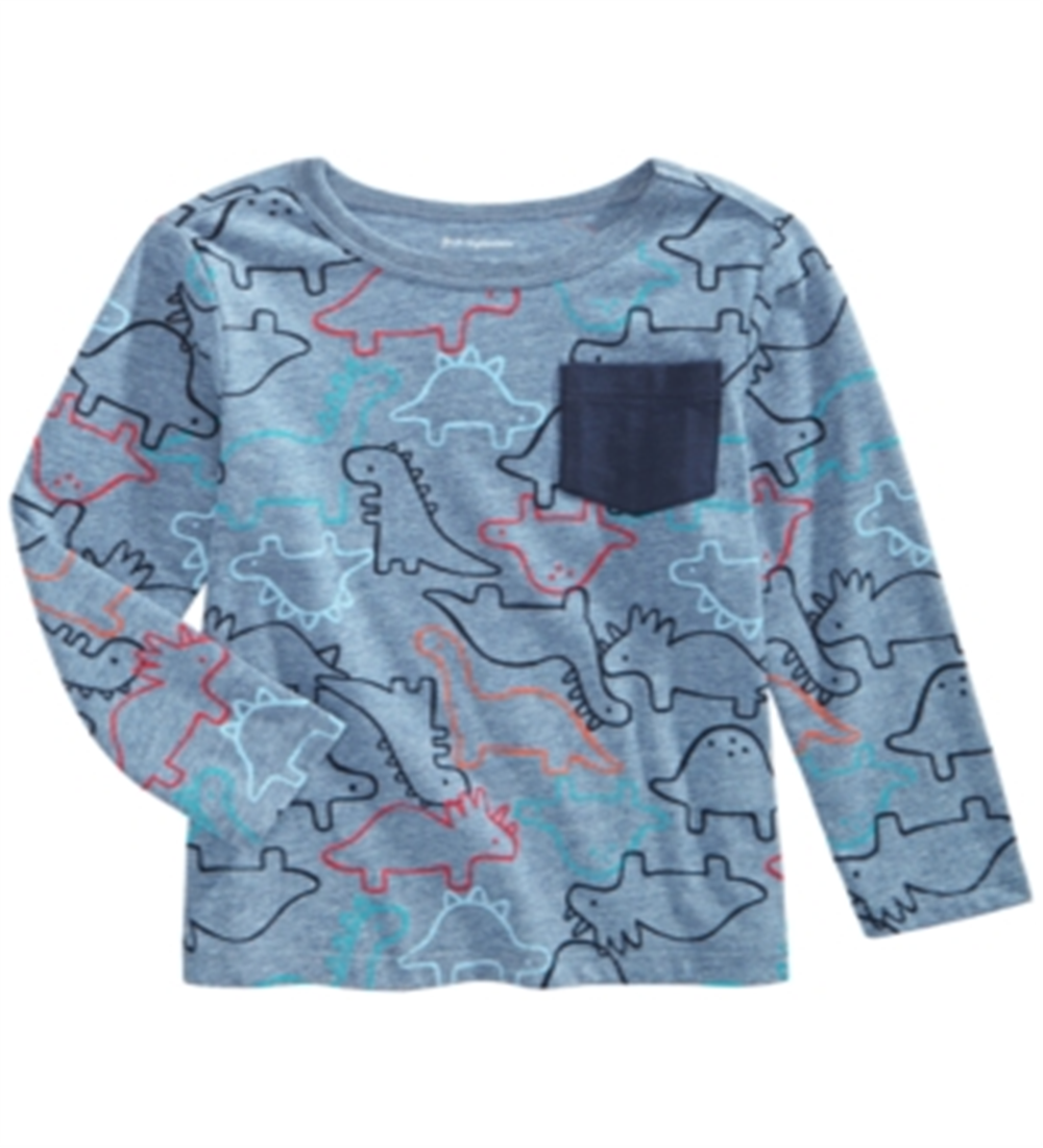 Camiseta estampada de dinossauro First Impressions Baby Boy Azul Tamanho 6-9 meses