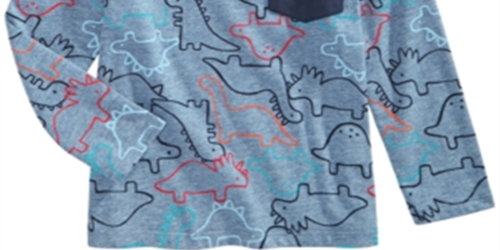 Camiseta estampada de dinossauro First Impressions Baby Boy Azul Tamanho 6-9 meses