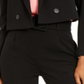 Blazer feminino cropped trespassado Bar III, preto, tamanho 10