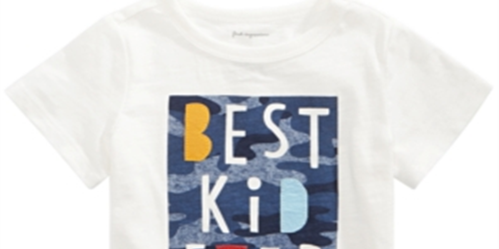 Camiseta infantil de algodão com estampa infantil First Impressions Baby Boy's Best, tamanho 12 MOS