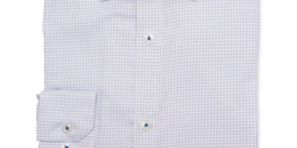 Camisa social masculina Ryan Seacrest Distinction Grid Slim Fit, branca, tamanho 16