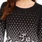 JM Collection Top estampado feminino preto tamanho XX-G