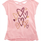 Camiseta Epic Threads Big Girl's Scribble Heart Rosa Tamanho Médio