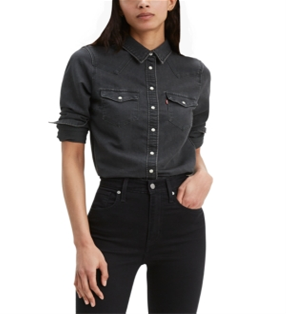 Camisa Levi's Ultimate Western Feminina Preta Tamanho X-G