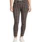 Calça jeans reta slim xadrez feminina William Rast, marrom, tamanho 26