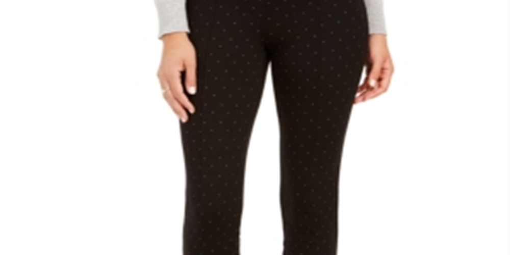 Leggings xadrez femininas Style &amp; Co, pretas, tamanho pequeno P