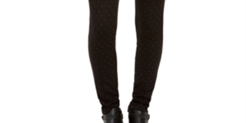 Leggings xadrez femininas Style &amp; Co, pretas, tamanho pequeno P