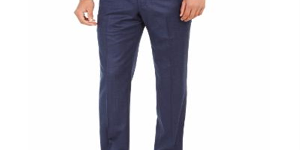 Calça social Ralph Lauren masculina Norton Wool Blend Classic Fit, azul, tamanho 38W