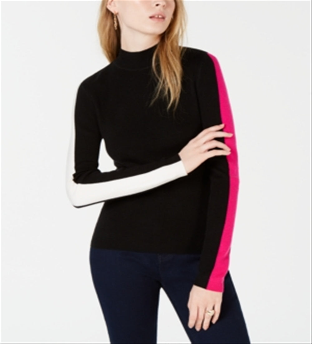 Suéter listrado feminino Bar III Varsity preto tamanho 2XS