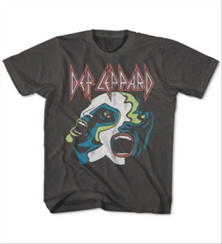 Camiseta masculina americana clássica Leppard Graphic preta tamanho grande