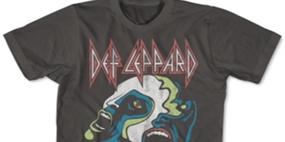 Camiseta masculina americana clássica Leppard Graphic preta tamanho grande