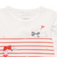 Camiseta listrada de manga comprida para bebês meninas First Impressions, branca, tamanho 12 MOS