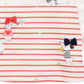 Camiseta listrada de manga comprida para bebês meninas First Impressions, branca, tamanho 12 MOS