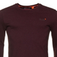 Camiseta Superdry Masculina Texturizada de Manga Longa Vermelha Tamanho XX-G
