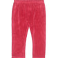 Leggings de veludo para meninas First Impressions, tamanho 3-6 meses, vermelho