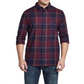 Camisa social masculina xadrez xadrez vintage à prova de intempéries, tamanho grande, vermelha
