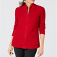 Karen Scott Cardigan Feminino Textu com Zíper Frontal Vermelho Tamanho P