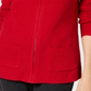 Karen Scott Cardigan Feminino Textu com Zíper Frontal Vermelho Tamanho P