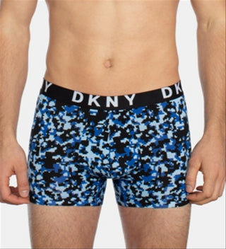DKNY Men's Printed Modal Boxer Briefs Blue Size Medium