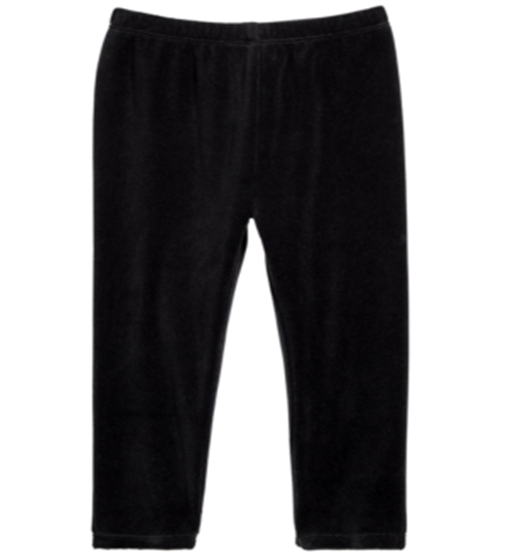 Leggings de veludo para bebê First Impressions para meninas, pretas, tamanho 24 meses