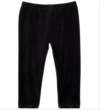 Leggings de veludo para bebê First Impressions para meninas, pretas, tamanho 24 meses