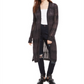 Cardigan Pointelle Duster para calouros e juniores, preto, tamanho M