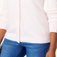 Karen Scott Cardigan Feminino com Botões e Contas Rosa Tamanho XS