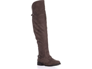 Botas de montaria femininas AR35 Adarra de cano alto, marrom-claro, tamanho 8 M