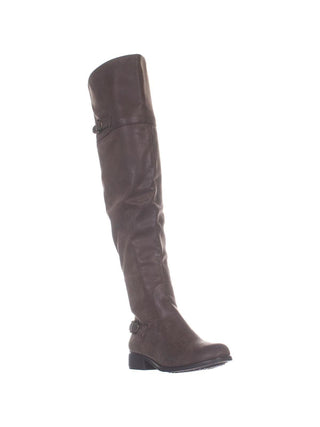 Botas de montaria femininas AR35 Adarra de cano alto, marrom-claro, tamanho 8 M