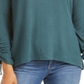 Blusa feminina com cordão e punho estilo "Style &amp; Co" verde oliva, tamanho pequeno XL