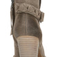 Botas de cano curto femininas Sam Edelman Minetta Suede com salto bloco, cinza, tamanho 10 M