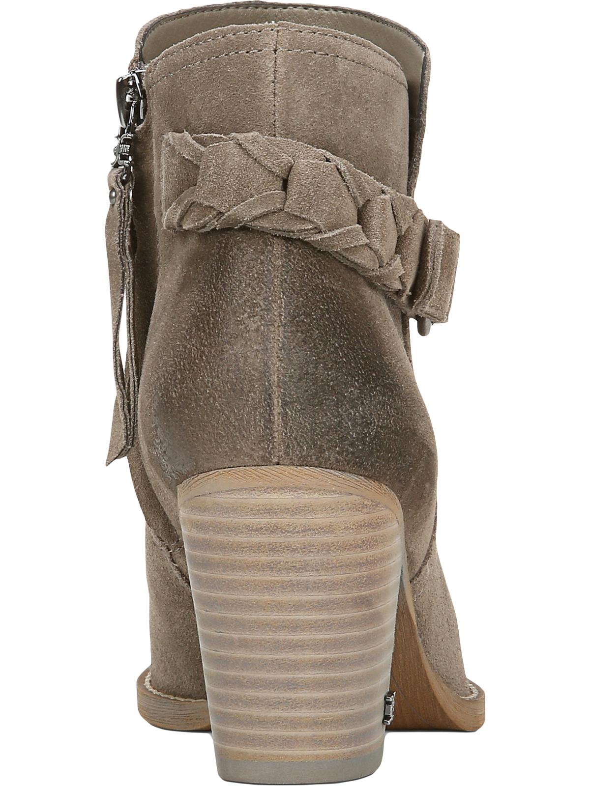 Botas de cano curto femininas Sam Edelman Minetta Suede com salto bloco, cinza, tamanho 10 M