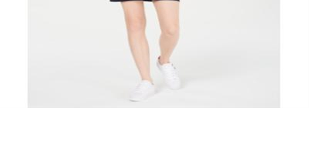 Vestido polo feminino Tommy Hilfiger de manga curta, preto, tamanho grande