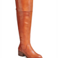 Botas femininas de couro Karmenn Tall Over the Knee da INC International Concepts, marrom, tamanho 6,5 M