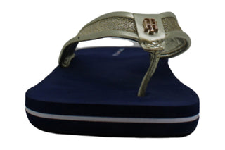 Sandálias femininas Tommy Hilfiger Carrah Flip Flop, azuis, tamanho 5 M