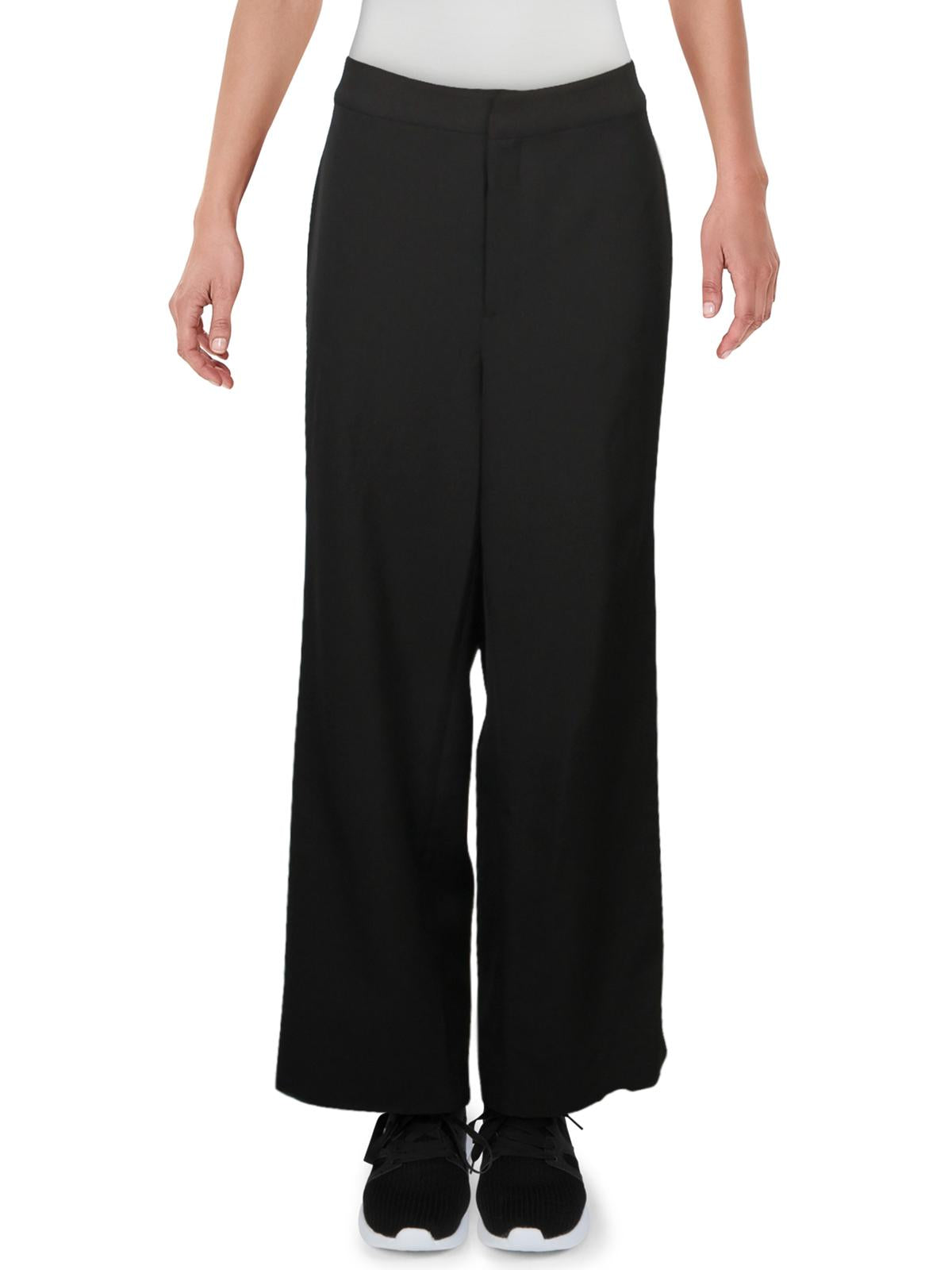 Calça de corrida feminina Rachel Roy, cintura média, perna larga, preta, tamanho pequeno