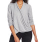 1.STATE Blusa de malha aconchegante feminina cinza